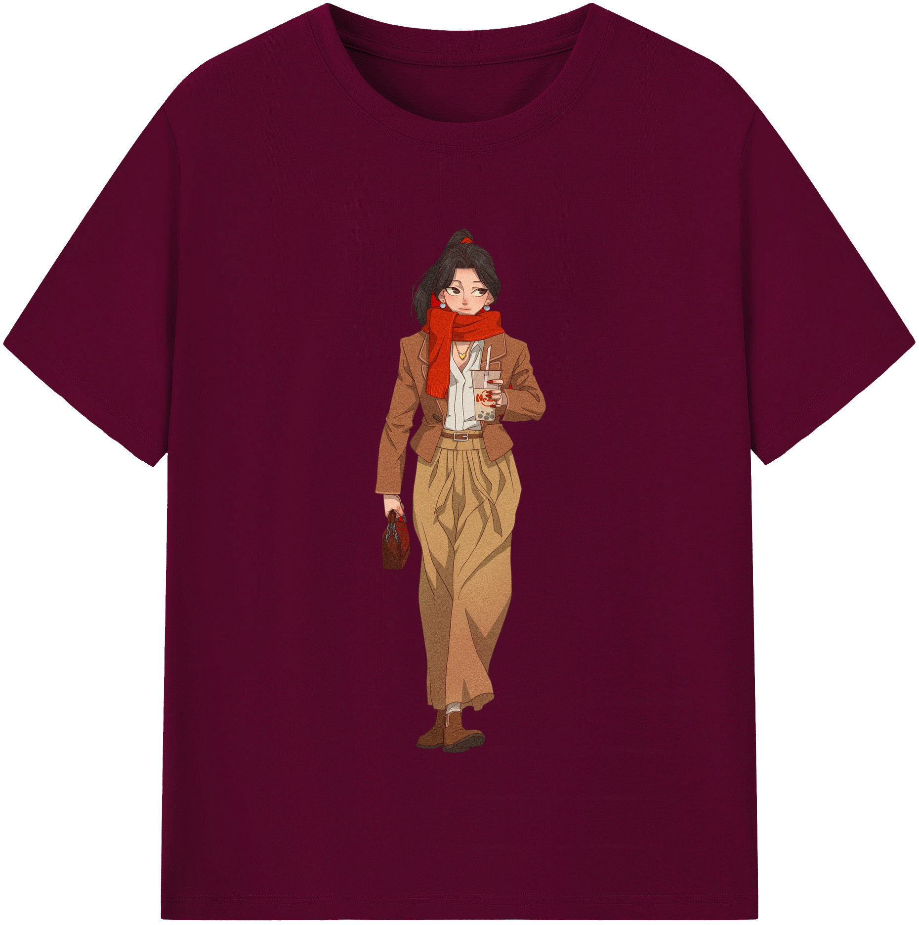 （画像用） Ne Zha 2 ナタ 魔童の大暴れ レディースカジュアルプリントTシャツ（綿100％）